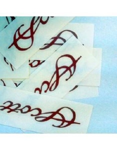 Scott Fly Rod Die Cut Script Decal in Red